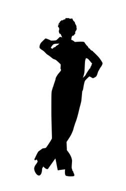Silhouette of girl clipart
