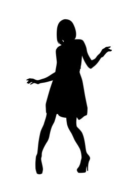 Girl silhouette clipart