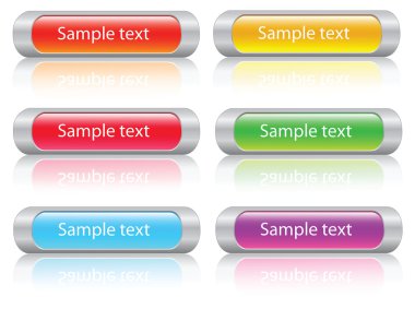 Glossy buttons for computer clipart