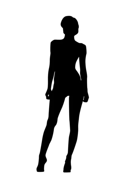 Figure of a young woman — Stock Vector