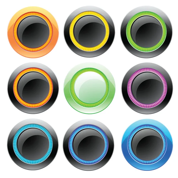 Computador botões coloridos — Vetor de Stock