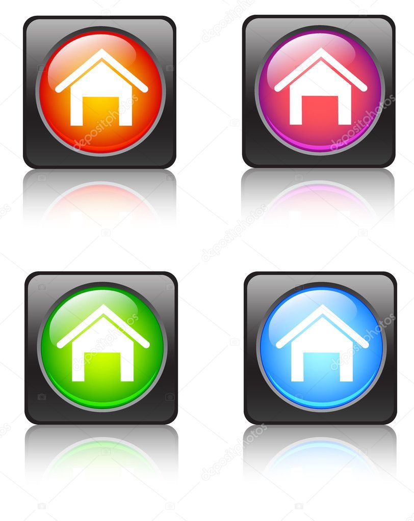 Download Home Set button — Stock Vector © zaharch2 #9709525