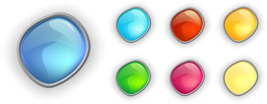 Colored web buttons clipart