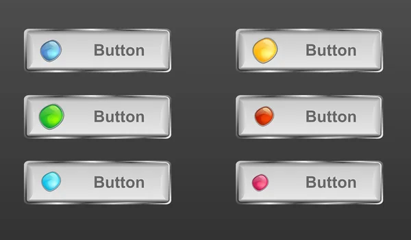 Γκρι κουμπιά — Διανυσματικό Αρχείο