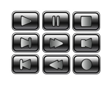 Media player düğmeleri kümesi