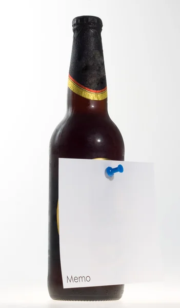 Memorando de cerveja marrom — Fotografia de Stock