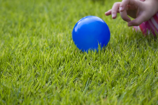 Playing on grass — Stock Photo, Image