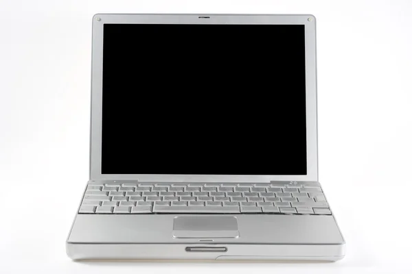 Stříbrné mac notebook — Stock fotografie