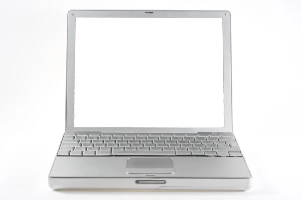 Silver mac laptop — Stock Photo, Image
