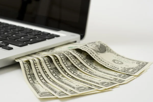 Stock image Laptop cash