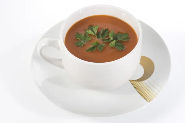 stock image Tomato soup with parsley