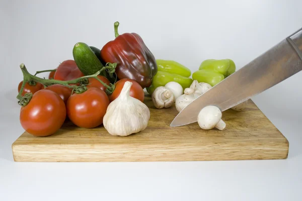 stock image Cuting the veggies