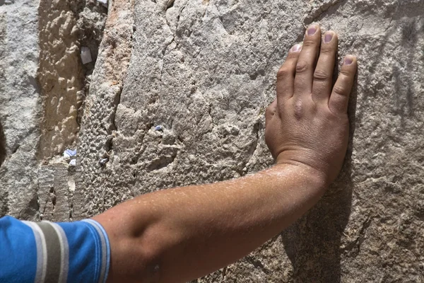 stock image Hand on the wall