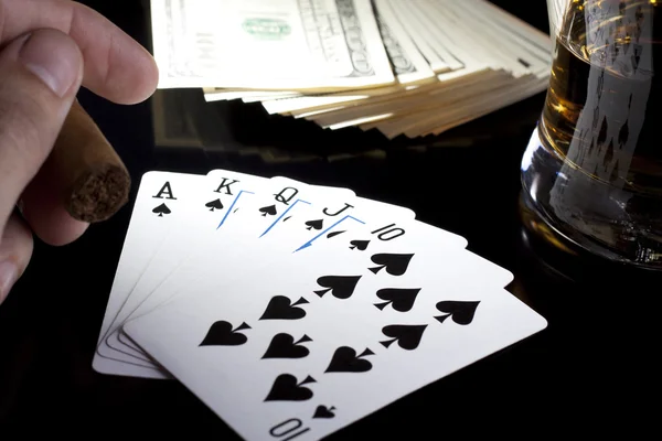 Ніч в покер — стокове фото