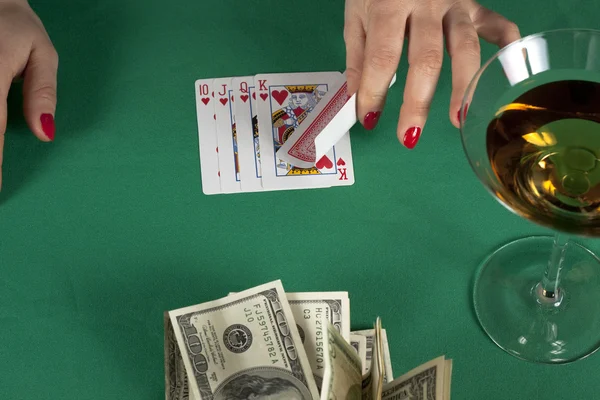 Main de poker — Photo