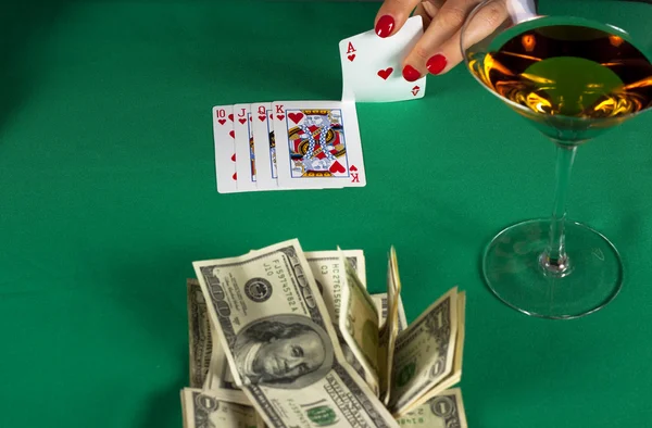 Vitória de poker — Fotografia de Stock