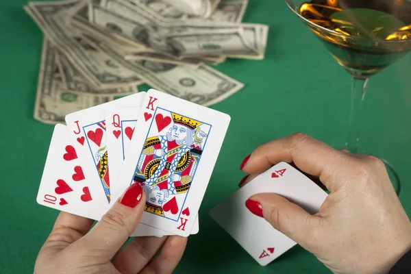 Покер туз — стокове фото