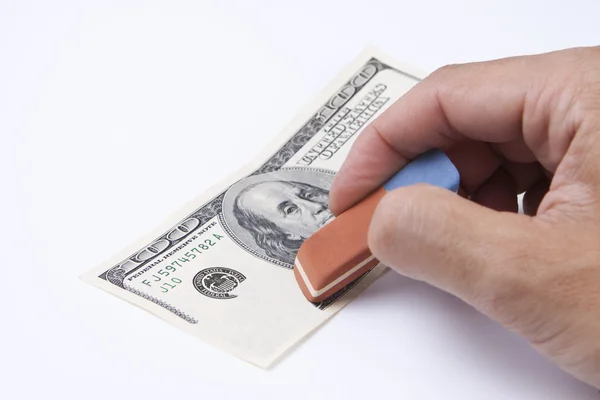 Dollar eraser — Stock Photo, Image