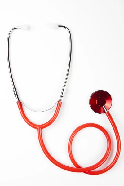 Kırmızı stetoskop — Stok fotoğraf