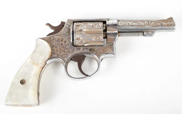 Pistola de prata — Fotografia de Stock