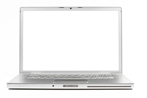 Silbernes Laptop — Stockfoto