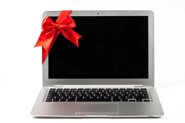 Gift laptop — Stock Photo, Image