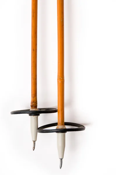 Staré lyžařské hůlky — Stock fotografie
