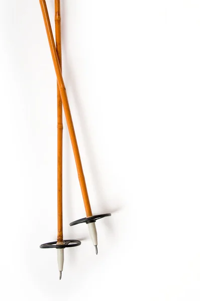 Staré lyžařské hůlky — Stock fotografie