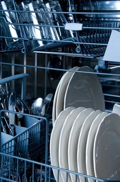 stock image Inside a Dishwasher