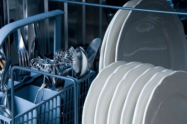 stock image Inside a Dishwasher