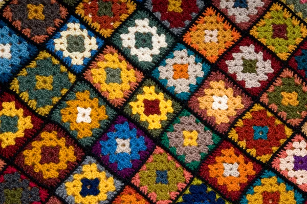 Multi colored blanket — Stock Photo, Image
