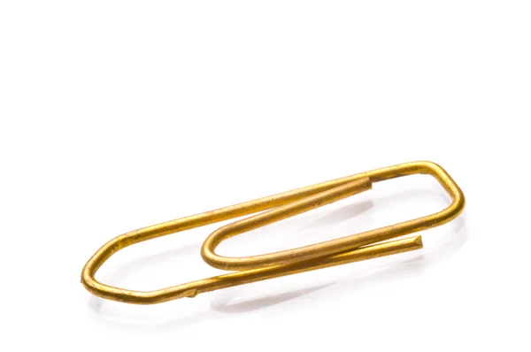 Paper clip with white background — Stock Photo, Image