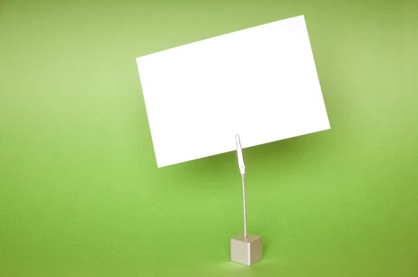 Holder with green background — Stock Photo, Image