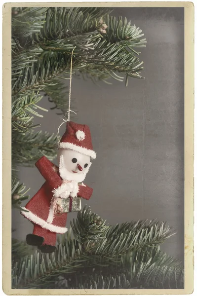 Vintage christmas tree ornament Santa Claus — Stock Photo, Image
