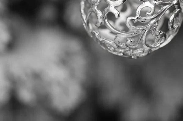 Noel dekorasyon gümüş — Stok fotoğraf
