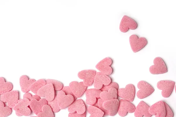 Rózsaszín szívekkel Stock Kép
