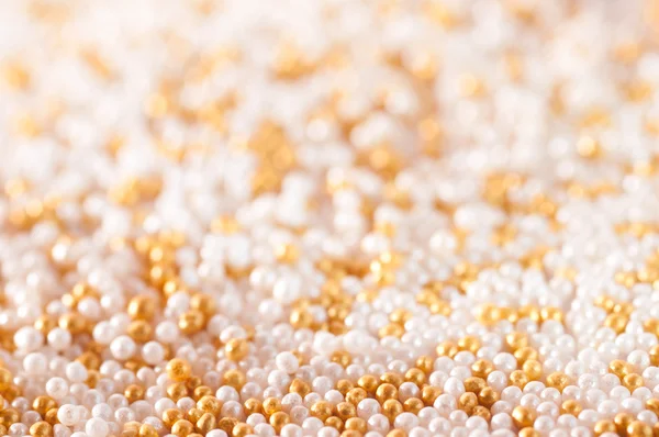 Золото цукор перлами — стокове фото