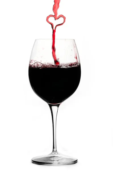 Ömlött a szív, a vörös bor — Stock Fotó