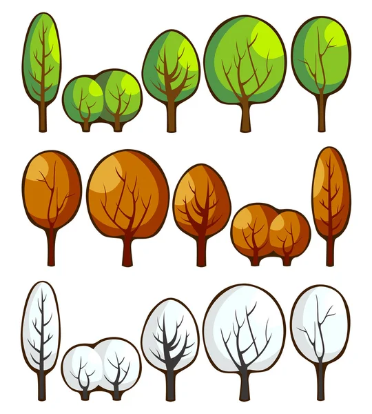 Trees in seasons — Stock Vector