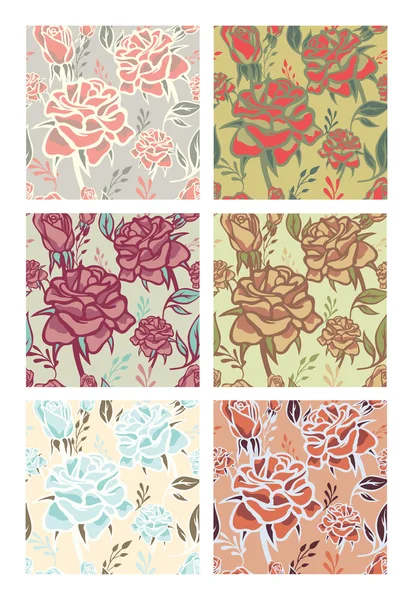 stock vector Roses Patterns