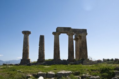 Ancient Columns in Corinth clipart