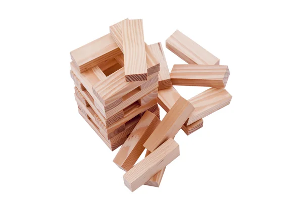 Jogo de equilíbrio com blocos de madeira . — Fotografia de Stock