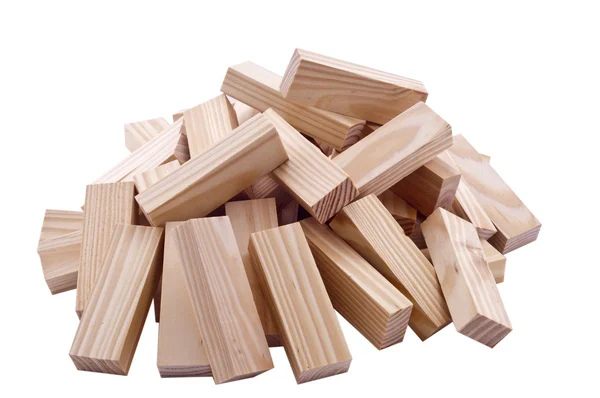 Blocchi di legno crollati — Foto Stock