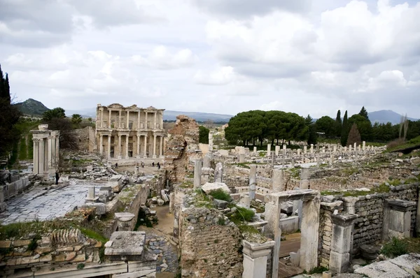 Teljes panoráma Ephesus — Stock Fotó