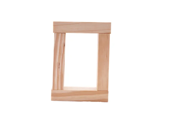 Os blocos de madeira retangulares fizeram uma armação — Fotografia de Stock