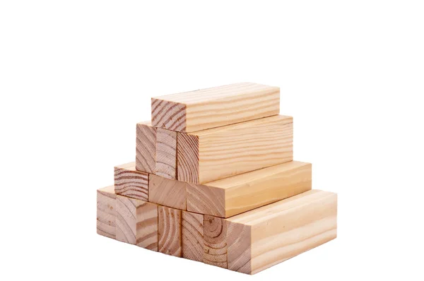 Bloco de madeira fazer uma forma de telhado pequeno — Fotografia de Stock