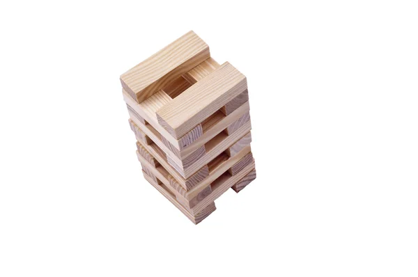 Игра баланса с деревянными блоками . — стоковое фото