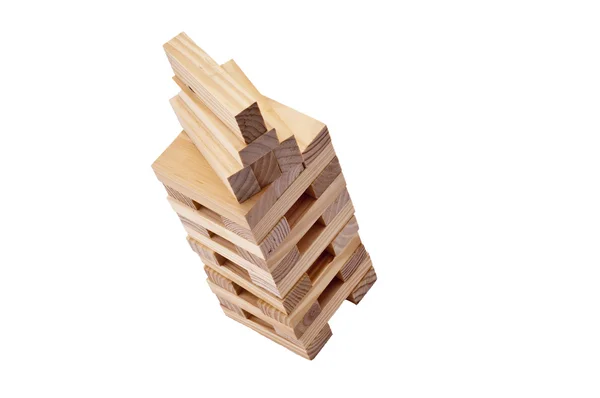 Juego de equilibrio con bloques de madera . —  Fotos de Stock