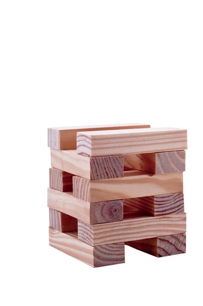 Balancespiel mit Holzklötzen. — Stockfoto