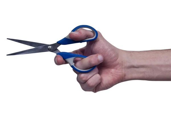 Open scissors cutting position — Stock Photo, Image